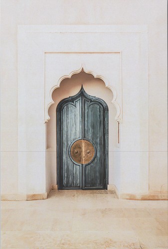 Moroccan archway door blue - moroccan,