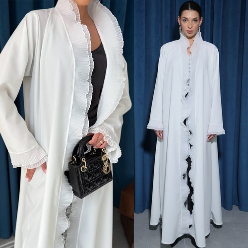 Ruffle abaya dubai kaftan - ruffle,