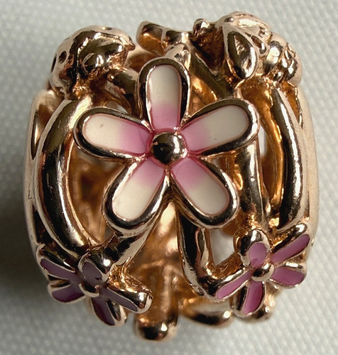 Pandora openwork pink daisy - openwork,