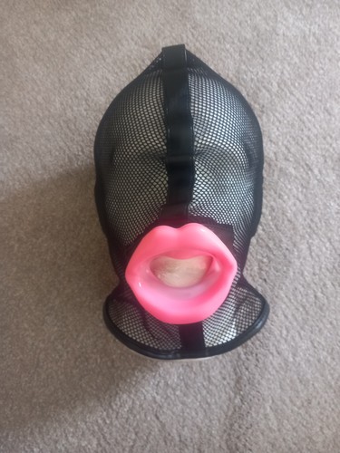 Black spandex gimp - mask, with