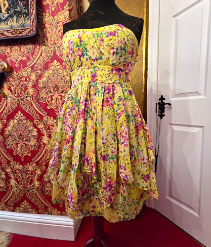 Coast yellow floral silk - coast,