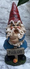 Rude Gnome F*CK Off Middle Finger Comical Garden Decor Gift Outdoor Home Lawn