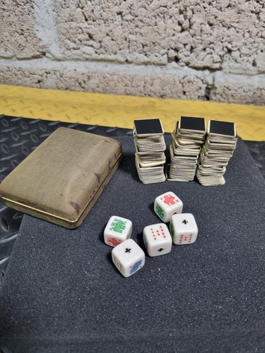Vintage Poker Dice Set In Box