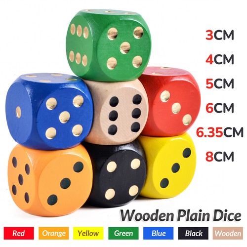 Wooden plain dice - wooden,