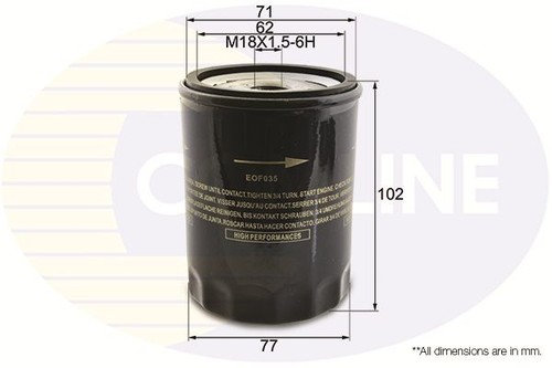 Comline engine oil filter - comline,