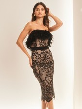 Lipsy Black Premium Feather