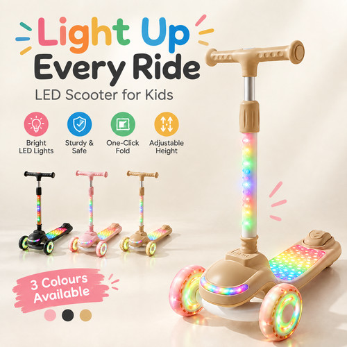Kids wheel led scooter - led,