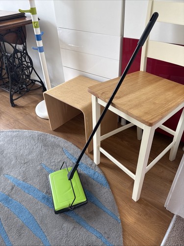 Portable carpet sweeper green - carpet,