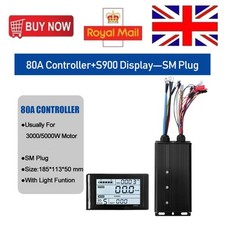 48V-72V 80A Controller+S900 LCD Display for Eletric Bicycle 3000W/5000W Motor UK