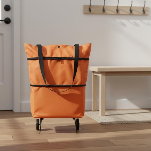 Foldable shopping bag with - foldable,
