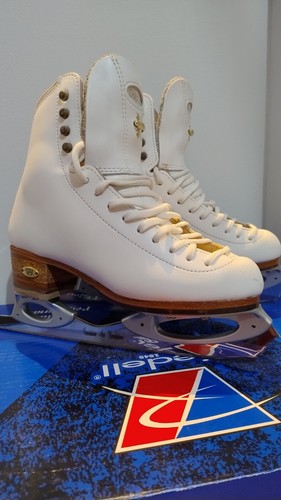 Riedell gold ice skates - gold,