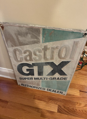 Vintage metal sign castrol - metal,