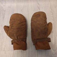 1 PAIR ANTIQUE BROWN LEATHER HAIR FILLED VINTAGE BOXING GLOVES SPORT RARE 