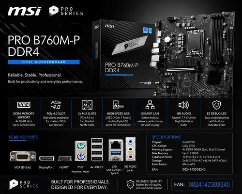 Msi pro b760m p - 🖥️, b760m-p