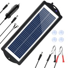 5W 12V Portable Solar Panel Trickle Charger Car Battery Maintainer for Boat RV