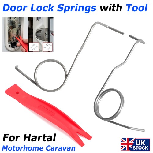 Door lock springs hinged - door,