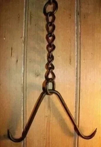 Antique wrought butchers hook - wrought,