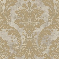 Belgravia Decor Plaster Damask Gold Cream Grey Wallpaper 2316 - Metallic