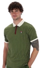 Plymouth Argyle Fila Bjorn Borg BB1 Chive Polo Tennis Shirt - 100% Cotton -Green