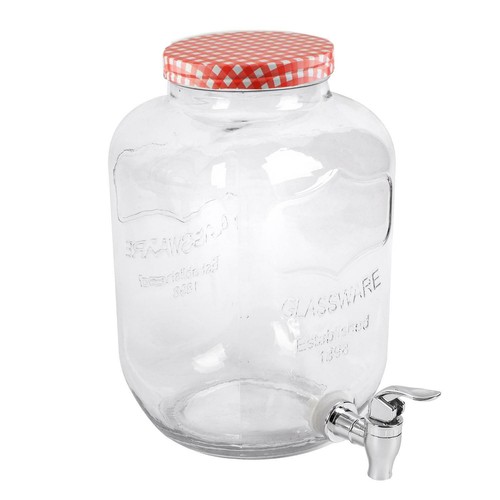 Glass drink dispenser tap - 5l,