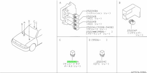 Relay for nissan skyline - for:, r32