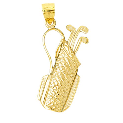 14k solid gold 28mm - gold, bag