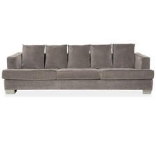 Flexform Eros 2100 Fabric Four-Seater Gray Sofa Couch