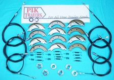 Triple Axle Brake Shoe, Nuts & Cable Kit for Ifor Williams 3,500kg Trailer