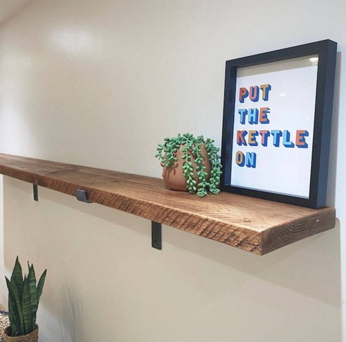 Reclaimed wood shelf urban - wood,