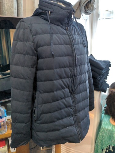 Zara navy jacket down - zara,