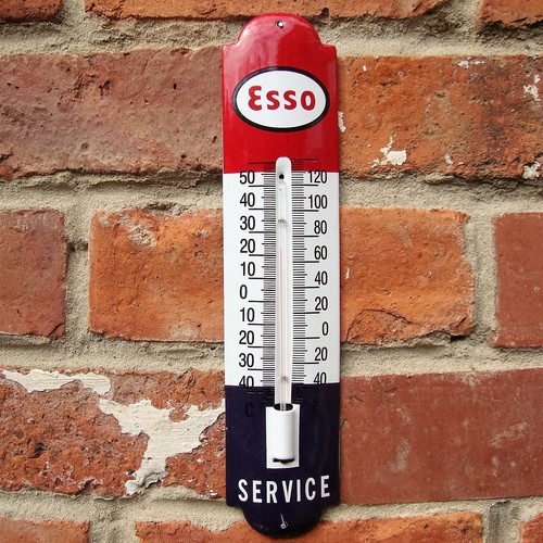 Esso enamel thermometer - enamel,