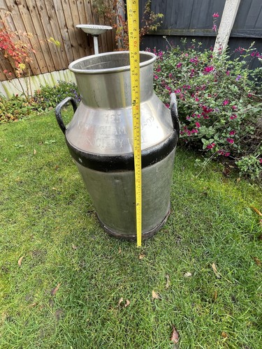 Vintage stainless milk - milk, churn