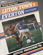 Luton Town v Everton 1985 FA Cup semi-final football programme