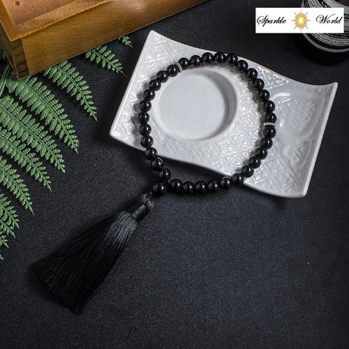 Black onyx stone - black,