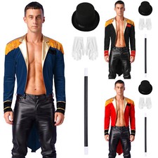 UK Mens Circus Showman Cosplay