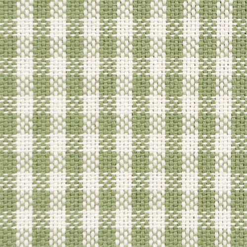 Heritage gingham fabric - gingham, green