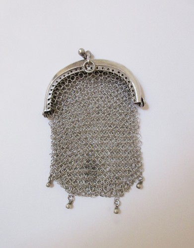 Antique chain mesh chatelaine - mesh,