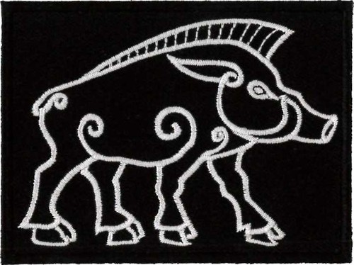 Celtic boar embroidered - celtic,