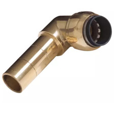 22mm Sharkbite Push-Fit 90° Degree Street Elbow, DZR Brass, WRAS - like Tectite