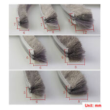 Hairy Door and Window Brush Draught Excluders Pile Seal Draft Strip 5mm/6mm/7mm