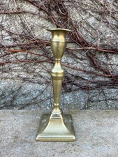 Antique brass candlestick, 20.5 cm tall, [uncleaned]
