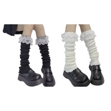 Fashion Gaiters Boot Cuffs Woman Thigh High Warm Knitted Knee Socks Leg Warmers