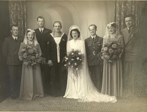 Ww2 era wedding photo navy - wedding,