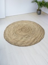 Large Round Rug Jute Natural