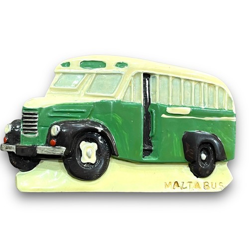 Vintage malta bus ceramic - bus,