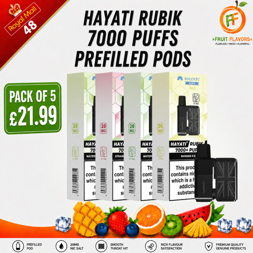 Hayati rubik 7000 pods 20mg - rubik,