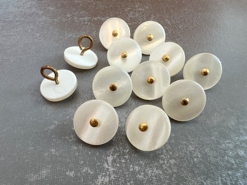 Vintage pearlescent buttons - pearlescent,