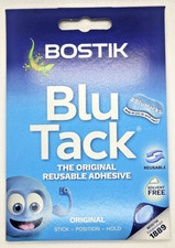 Bostick Blu Tack Original Reusable Adhesive Sticky Tack Blue Blu Tac 56g Pack