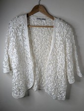 Chesca White Lace Open Front