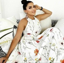 H&M Ankle Length Linen Blend Dress CONSCIOUS A Meadow of Wildflowers Collection